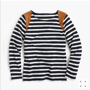 EUC striped suede-shoulder